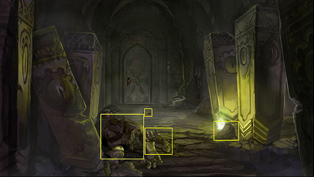 Activate the stone guardian - Pull down the door - Chapter I - Memoria - Game Guide and Walkthrough
