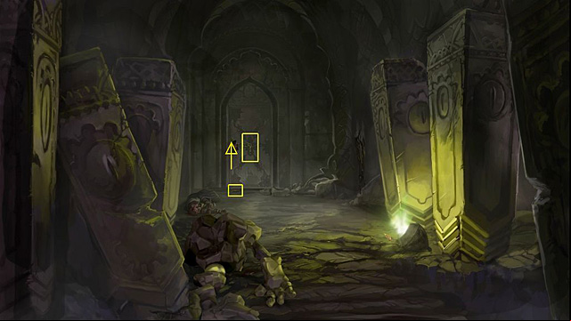 In the inventory use the bandage with the staff and then use the staff with bandage with the beetle leg - Pull down the door - Chapter I - Memoria - Game Guide and Walkthrough
