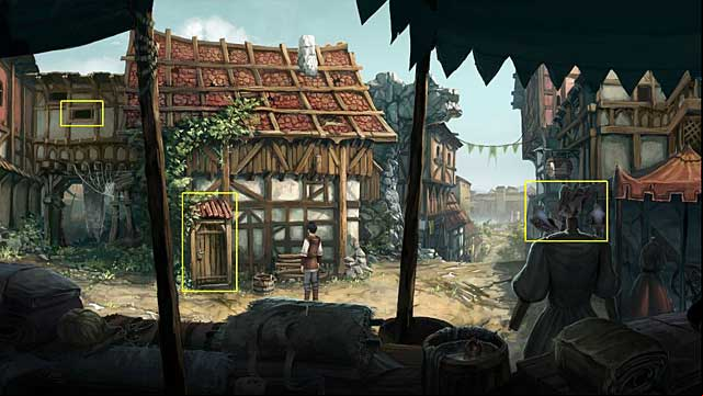 When Geron comes near the Bodiaks house, knock to the closed door - Find a way into Owlrics house - Chapter IV - Memoria - Game Guide and Walkthrough