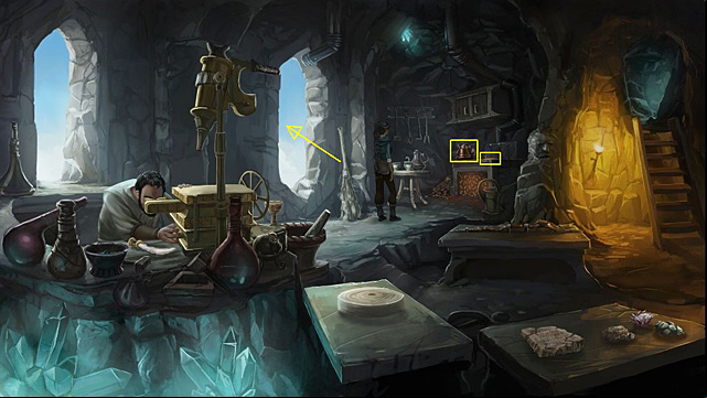 Take a water kettle, put it on the stove and quickly leave the room by using the same window - Convince the iral to take you into the battle - Chapter V - Memoria - Game Guide and Walkthrough