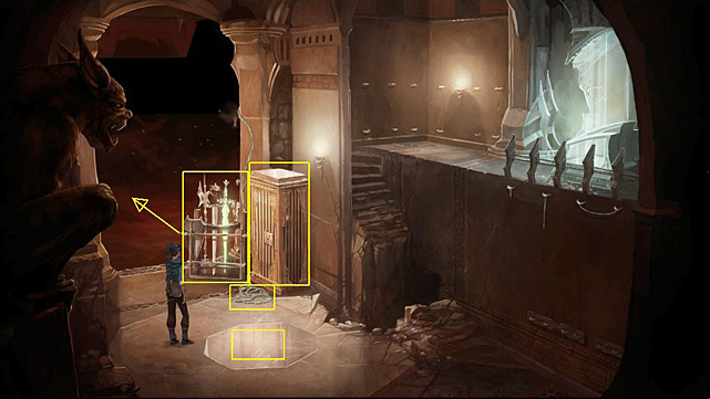 Go down, take everything from the bridge and all kinds weapons (including the shield) put on the weapons rack - Free the staff and leave the armory - Chapter VII - Memoria - Game Guide and Walkthrough