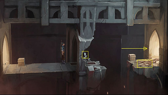 Use the belt with the floating crystal and touch it - Extinguish the power of the fives crystals - Chapter VII - Memoria - Game Guide and Walkthrough