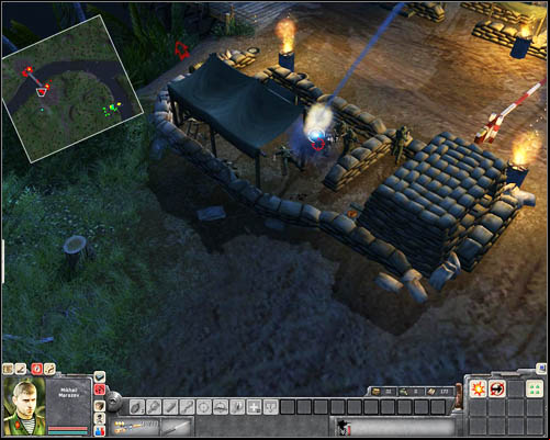 Every now and then you can move your sniper if the mortars shells start to explode disturbingly close (look at the first image below) - Mission 3: Battle on the River Mekong - p. 1 - North Vietnamese - Men of War: Vietnam - Game Guide and Walkthrough