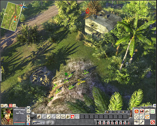 Crawl behind the bunker and divide your men - Mission 1: What A Job! - p. 1 - USA - Men of War: Vietnam - Game Guide and Walkthrough