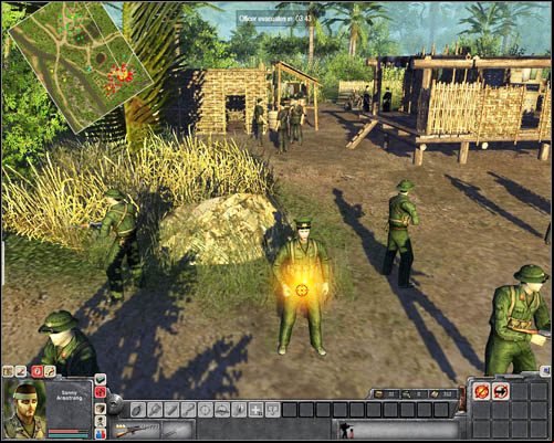 New objective: Eliminate the Vietcongs in the second village - Mission 1: What A Job! - p. 2 - USA - Men of War: Vietnam - Game Guide and Walkthrough