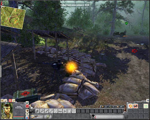 New objective: Destroy the truck convoy incoming from the south - Mission 3: On the Trail of Uncle Ho - p. 1 - USA - Men of War: Vietnam - Game Guide and Walkthrough