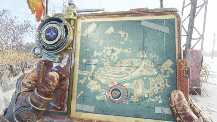 There are two islands south of the tracks (they are marked in the picture above) - Metro Exodus: How to find the battery charge controller? - FAQ - Metro Exodus Guide