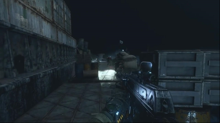 You reach a place where you have to fight with mutants from the containers - Metro Exodus Sams Story: Final battle on the ship - walkthrough - Walkthrough - Metro Exodus Guide