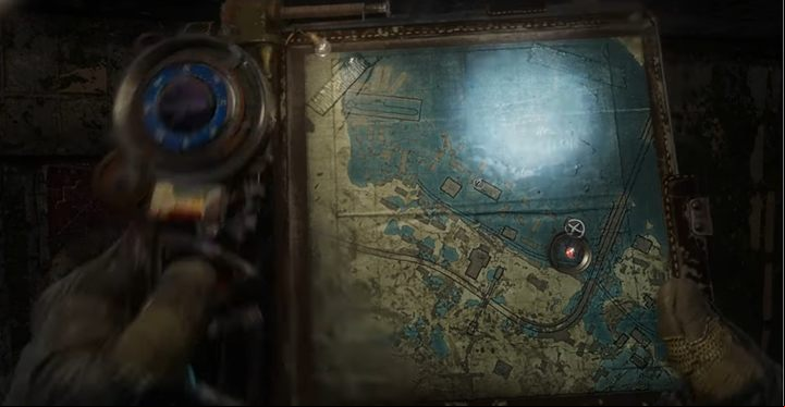 When you are attacked by an enemy sniper, enter the building next to the boat - Metro Exodus Sams Story: Night Stashes - list - Secrets - Metro Exodus Guide