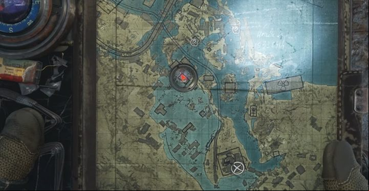 Look at the map again and go to the nearest building - Metro Exodus Sams Story: Night Stashes - list - Secrets - Metro Exodus Guide