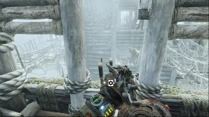 The most difficult part here is to reach the lever - Metro Exodus: Stealing a boat and visiting the iral - walkthrough - Taiga - Metro Exodus Guide