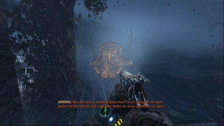 Swim forward - you will come across a few statues depicting humans - Metro Exodus: Stealing a boat and visiting the iral - walkthrough - Taiga - Metro Exodus Guide