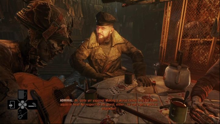 You meet a mad iral who lost his mind and is now living with corpses of his subordinates - Metro Exodus: Stealing a boat and visiting the iral - walkthrough - Taiga - Metro Exodus Guide