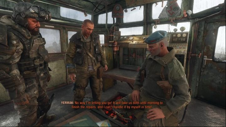 Return to the train, to Miller and other crew - Metro Exodus: Rescuing Anna - walkthrough - Volga - Metro Exodus Guide