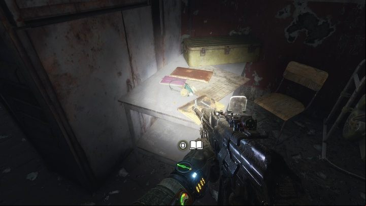 Location: After using the escalator, you will reach a room - Metro Exodus: Diaries and postcards in Autumn and the Dead City - collectibles - Diaries and postcards - Metro Exodus Guide