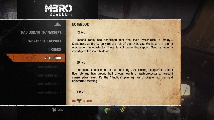 8 - Metro Exodus: Diaries and postcards in Autumn and the Dead City - collectibles - Diaries and postcards - Metro Exodus Guide