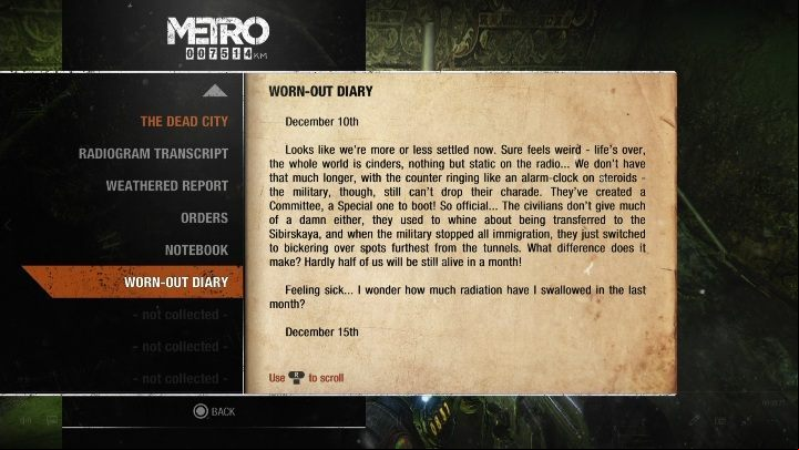 10 - Metro Exodus: Diaries and postcards in Autumn and the Dead City - collectibles - Diaries and postcards - Metro Exodus Guide