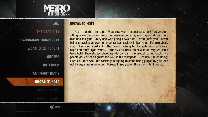 12 - Metro Exodus: Diaries and postcards in Autumn and the Dead City - collectibles - Diaries and postcards - Metro Exodus Guide