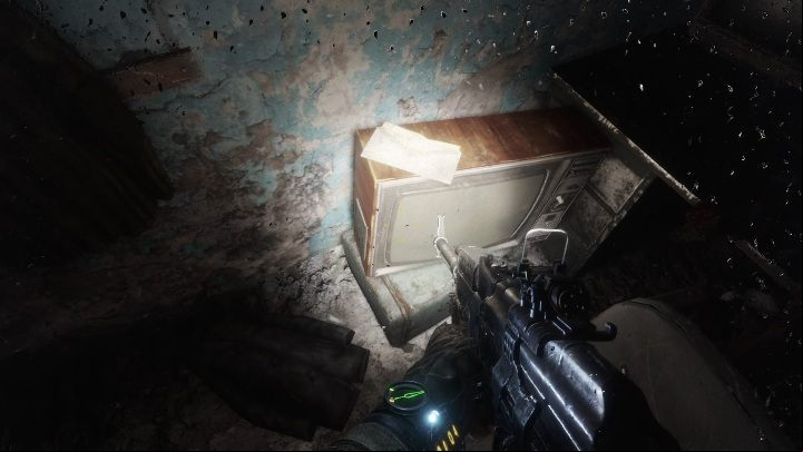 Location: This diary is lying on a TV standing next to the computer - Metro Exodus: Diaries and postcards in Autumn and the Dead City - collectibles - Diaries and postcards - Metro Exodus Guide