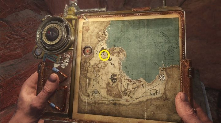 You will find the flashlight upgrade on the wreck of the boat - Metro Exodus: Weapon and equipment upgrades in The Caspian Sea - secrets - Equipment Upgrades and Point of interest - Metro Exodus Guide