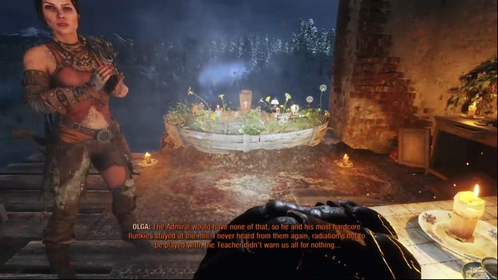 You meet Olga - she will inform you about the situation in Taiga and about the conflict between the locals - Metro Exodus: Bandits camp and cemetery - walkthrough - Taiga - Metro Exodus Guide