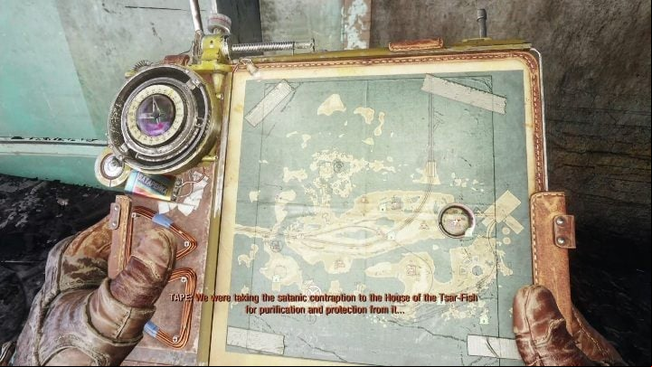 A destroyed gas station is in the eastern part of the map - Metro Exodus: Weapon and equipment upgrades in Volga - secrets - Equipment Upgrades and Point of interest - Metro Exodus Guide