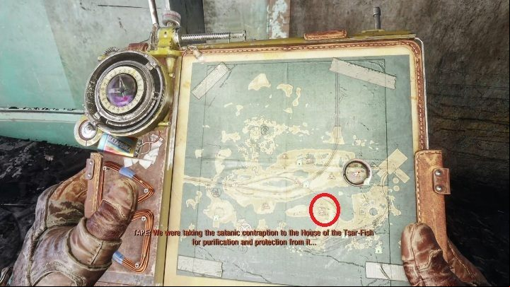 In Volga, near the rail tracks, you can find a bandit camp - Metro Exodus: Weapon and equipment upgrades in Volga - secrets - Equipment Upgrades and Point of interest - Metro Exodus Guide