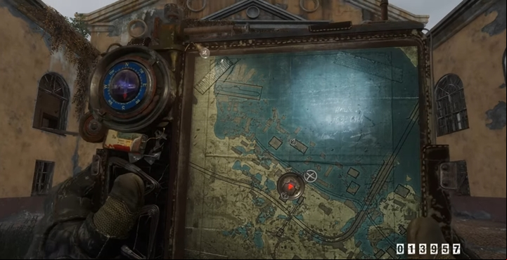 First you need to get to the building presented in the map above - Metro Exodus Sams Story: How do I get the Cinephile trophy? - Walkthrough - Metro Exodus Guide