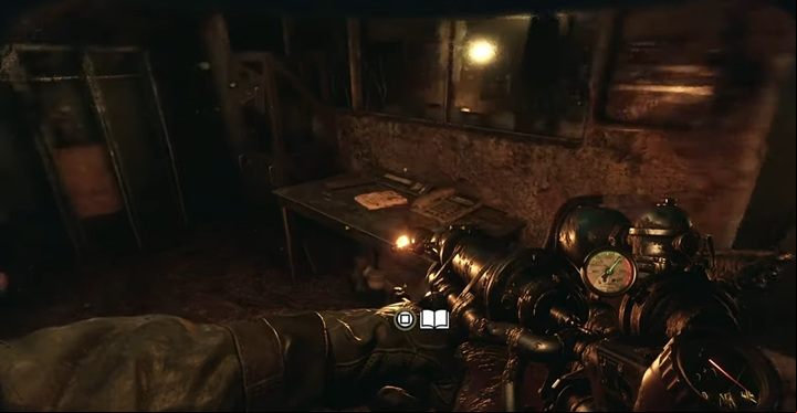 After restoring power, follow the arrows on the walls - Metro Exodus Sams Story: Diary pages - secrets and trophies - Secrets and trophies - Metro Exodus Guide
