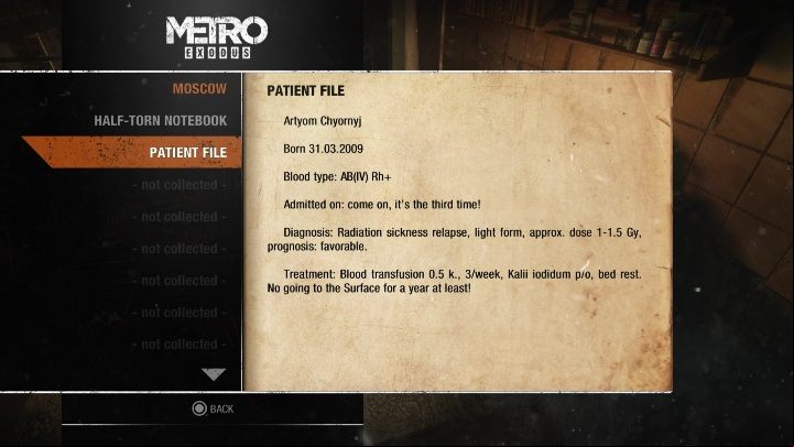 6 - Metro Exodus: Diaries and postcards in Moscow - collectibles - Diaries and postcards - Metro Exodus Guide