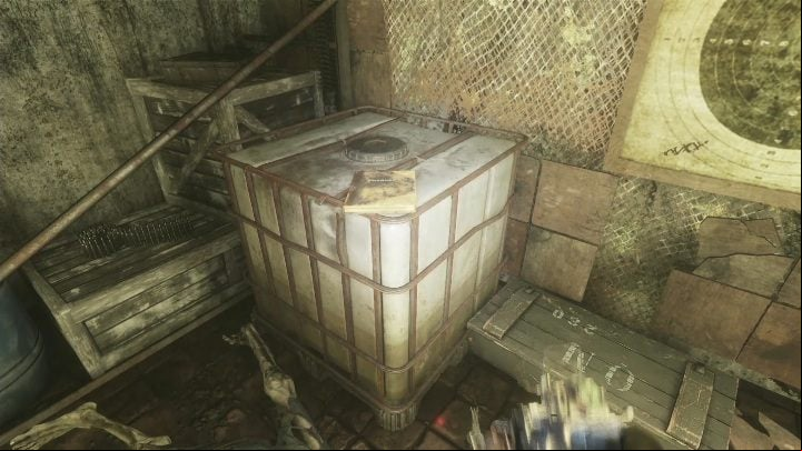 Location: A empty water tank stands near the place that resembles a shooting range - Metro Exodus: Diaries and postcards in Spring and Yamantau - collectibles - Diaries and postcards - Metro Exodus Guide