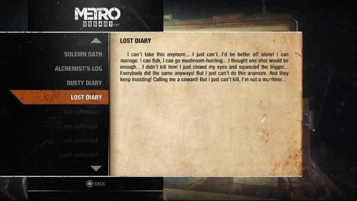12 - Metro Exodus: Diaries and postcards in Taiga - collectibles - Diaries and postcards - Metro Exodus Guide