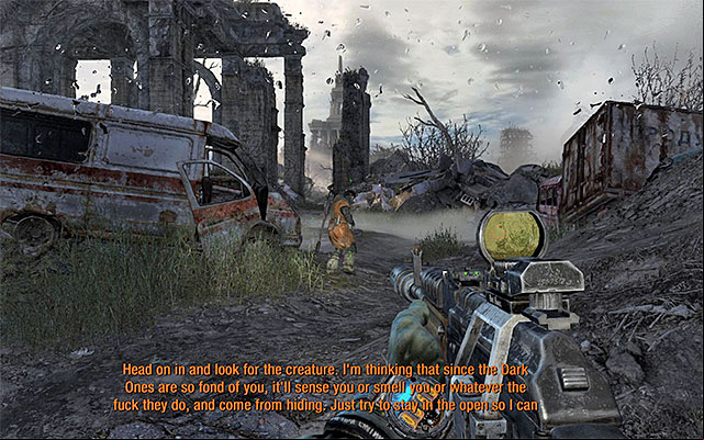 Keep following Anna - Find the Dark One in the Gardens | Chapter 2: Ashes - Chapter 2: Ashes - Metro: Last Light Game Guide
