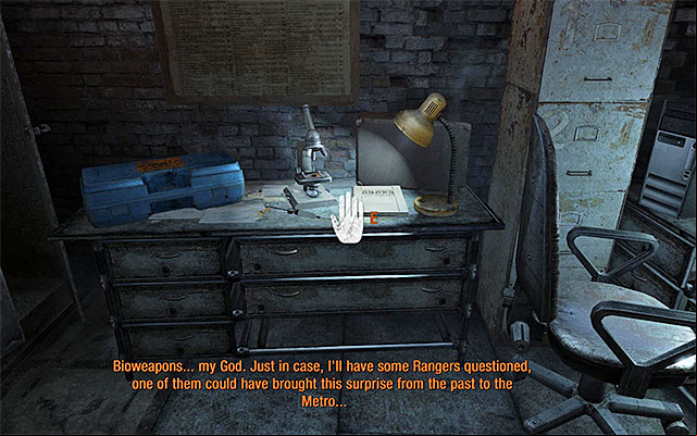 Follow the military scientist into the decontamination area - Meet Khan through the checkpoint and outside the station | Chapter 20: Quarantine - Chapter 20: Quarantine - Metro: Last Light Game Guide