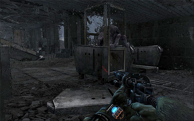 Carefully, walk around the monster to the right (the good news is that the mutants here attack only if you visibly approach them) and take the age shown in the above screenshot, as you walk past the mutant - Scale the bridge and find the crossing (1) | Chapter 24: Bridge - Chapter 24: Bridge - Metro: Last Light Game Guide