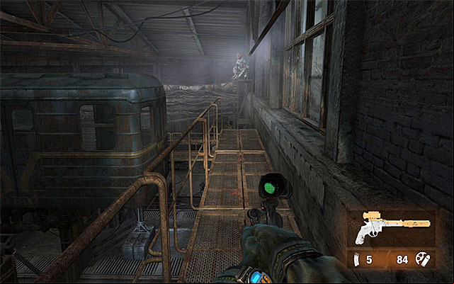 Leave the car and take the stairs to the catwalks above - Reach Polis and report your findings about the Reds | Chapter 25: Depot - Chapter 25: Depot - Metro: Last Light Game Guide