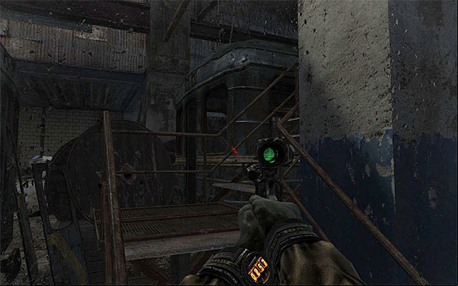 Exit the car carefully, and do not attack the guards because many of them are staying in lit areas, and this could cause alert being called - Find about the plans of the Red Line troops | Chapter 25: Depot - Chapter 25: Depot - Metro: Last Light Game Guide