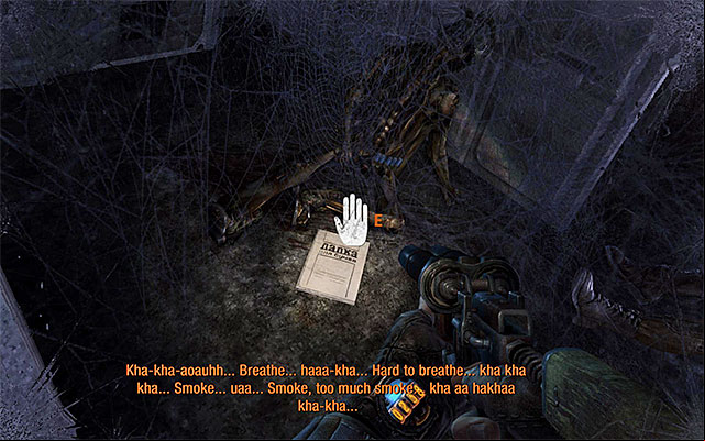 After you regain control over your character, turn around to face Pavel and turn your attention to the hidden Artyoms diary page shown in the above screenshot - Follow Pavel to the Theater Station | Chapter 8: Echoes - Chapter 8: Echoes - Metro: Last Light Game Guide