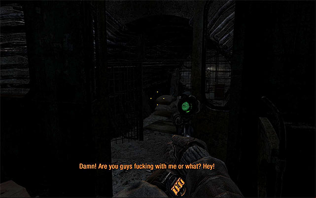 It is not the end of the problems because there is a single guard coming your way and he may be alarmed by no reaction from his colleagues - Use the railcar to reach Venice - part 1 | Chapter 13: Bandits - Chapter 13: Bandits - Metro: Last Light Game Guide