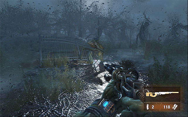 After you reach the swamps, try and keep to the narrow, hardened path as, just like in the previous chapters, falling into water will result in Artyoms drowning and taking considerable damage as a result - Report the imminent attack on D6 | Chapter 28: The Garden - Chapter 28: The Garden - Metro: Last Light Game Guide