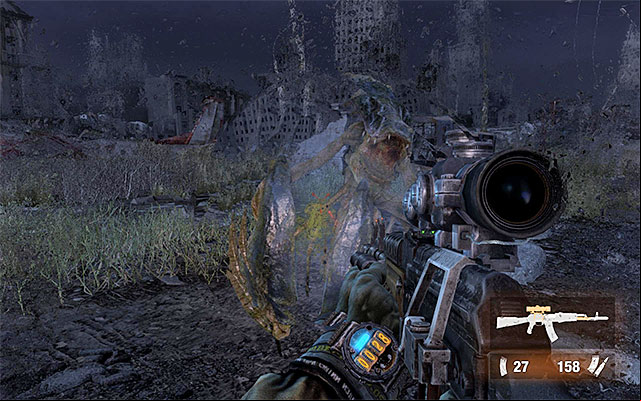 Move away from the quay and start attacking the shrimps that will be coming in waves - Cross to the other side | Chapter 16: Sundown - Chapter 16: Sundown - Metro: Last Light Game Guide