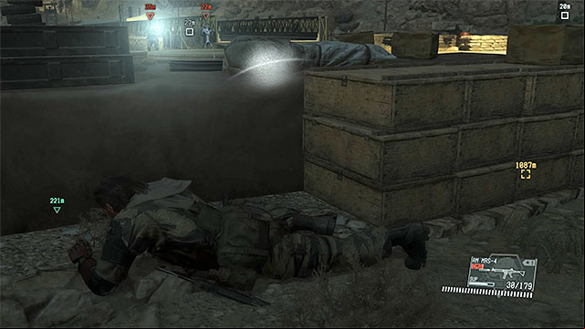 The guard might walk towards the place where he saw or heard someone suspicious - Enemies states of alert | Stealth - Stealth - Metal Gear Solid V: The Phantom Pain Game Guide & Walkthrough