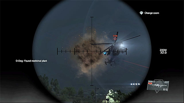 Try to shoot the chopper down before you get close to the airport - Side-Ops missions walkthroughs (101-110) - Side-Ops - Metal Gear Solid V: The Phantom Pain Game Guide & Walkthrough