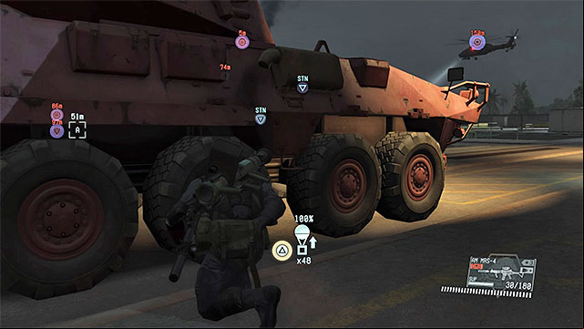 Fulton the APCs first and then take care about the gunship. - Side-Ops missions walkthroughs (101-110) - Side-Ops - Metal Gear Solid V: The Phantom Pain Game Guide & Walkthrough
