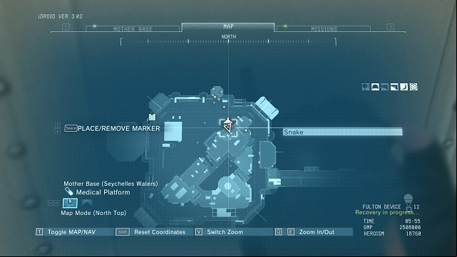 Location of the diamond. - Rough Diamonds in the Mother Base - Rough Diamonds - Metal Gear Solid V: The Phantom Pain Game Guide & Walkthrough
