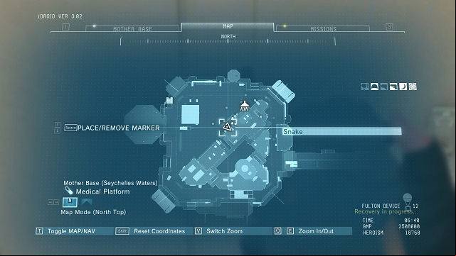 Location of the diamond. - Rough Diamonds in the Mother Base - Rough Diamonds - Metal Gear Solid V: The Phantom Pain Game Guide & Walkthrough
