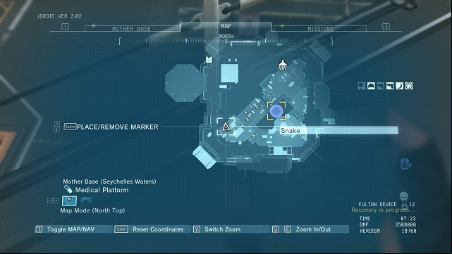 Location of the diamond. - Rough Diamonds in the Mother Base - Rough Diamonds - Metal Gear Solid V: The Phantom Pain Game Guide & Walkthrough