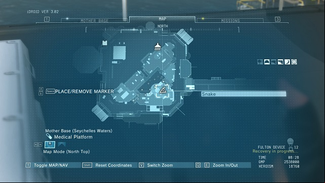 Location of the diamond. - Rough Diamonds in the Mother Base - Rough Diamonds - Metal Gear Solid V: The Phantom Pain Game Guide & Walkthrough
