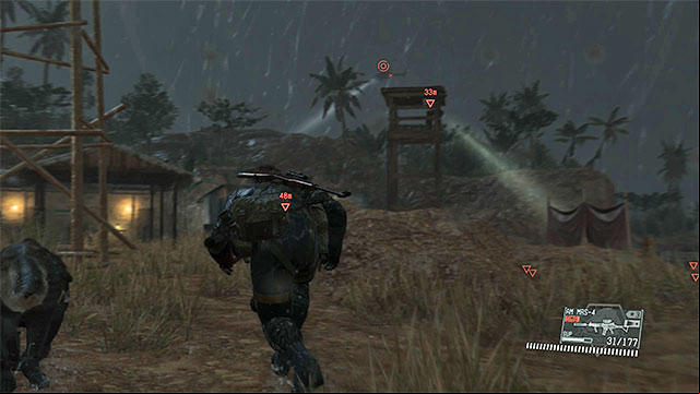 It is good to eliminate the enemies as you go. - Locating the prisoners | Walkthrough - Mission 18 - Blood Runs Deep - Metal Gear Solid V: The Phantom Pain Game Guide & Walkthrough