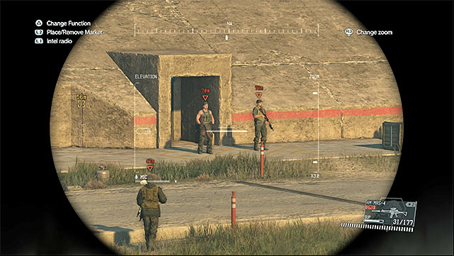 Hangar entrance - Finding Doctor Emmerich | Walkthrough - Mission 12 - Hellbound - Metal Gear Solid V: The Phantom Pain Game Guide & Walkthrough